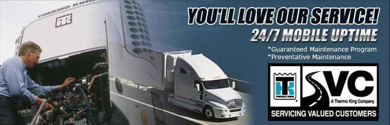 You'll love our service! 24/7 mobile uptime. Guarenteed maintenance program. Preventative maintenance.
