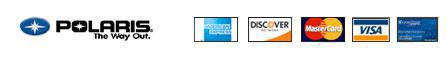We carry Polaris products. We carry American Express, Discover, MasterCard, Visa, and Polaris Star Card.