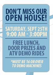 Free lunch, door prizes, and ATV demo rides.