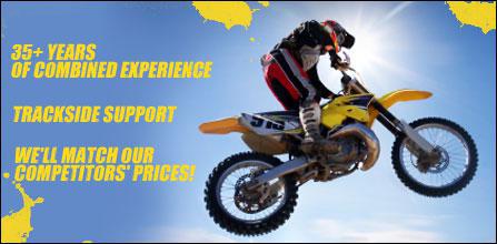 Baxley's Motorcycle Parts has 35+ years of combined experience. We offer trackside support. We'll match our competitors' prices!