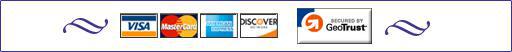 We accept Visa, MasterCard, American Express, and Discover.