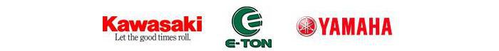 We carry products from Kawasaki, Yamaha, and E-TON.