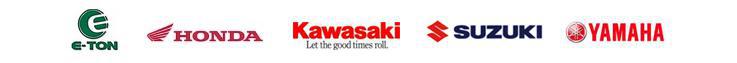 We carry products from Kawasaki, Yamaha, and E-TON.