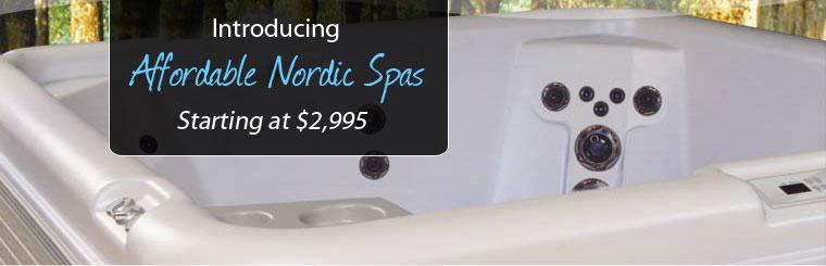 Check out our new selection of affordable Nordic Spas starting at $2,995!