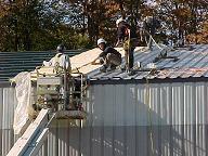 Working on the roof