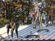 Working on the roof