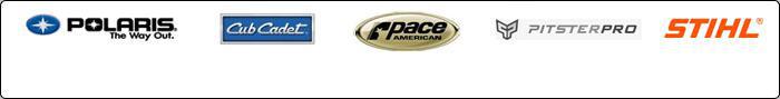 We carry products from Polaris, Cub Cadet, Pace, Pitster Pro, and STIHL.