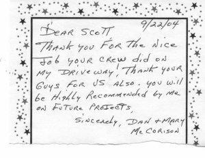 Driveway Testimonial