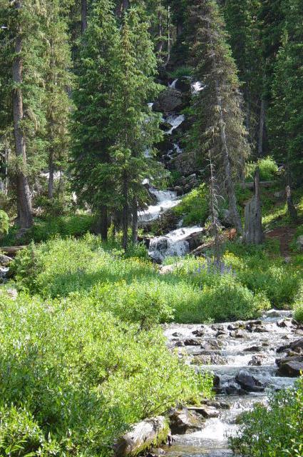 Waterfall near old townsite of Scholfield