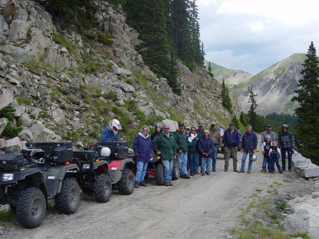 Group photo on top of The Palisades wall leading to the Alpine Tunnel - Tuesday
