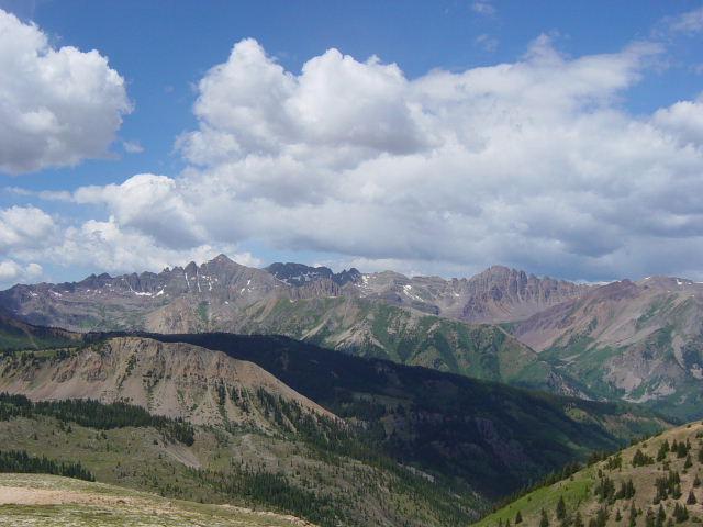 Looking toward Pearl Pass from Taylor Pass - Thursday