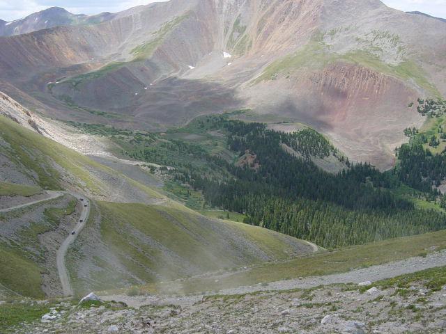 Going up Antero Monday - 13,200 ft. - Notice the ATVs on the trail below.