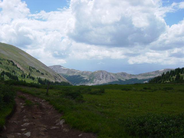 Williams Pass looking back toward Tomichi Pass- Tuesday 