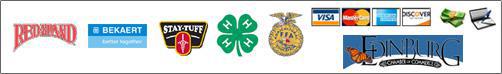 We carry RedBrand, Bekaert, and Stay-Tuff products. We are affiliated with 4H, FFA, and the Edinburg, Texas Chmaber of Commerce. We accept Visa, MasterCard, American Express, Discover, cash, and check.