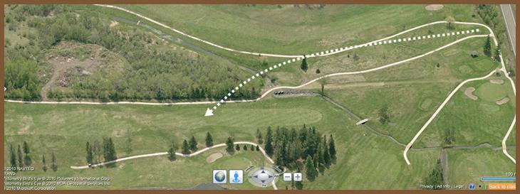 Course Layout: Hole 14 at Ridgeview Country Club (480 yard par 5)