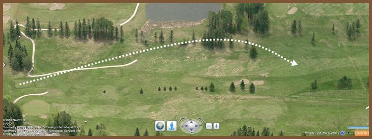 Course Layout: Hole 16 at Ridgeview Country Club (542 yard par 5)
