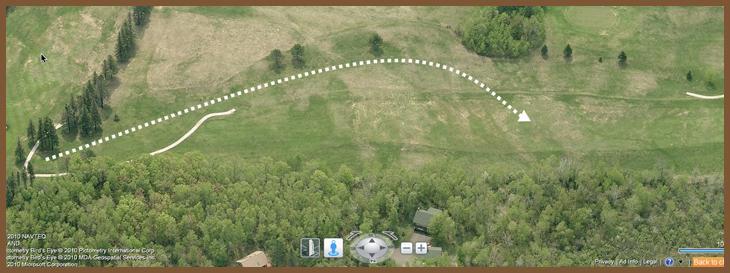 Course Layout: Hole 2 at Ridgeview Country Club (576 yard par 5)