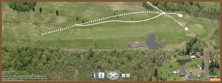 Course Layout: Hole 2 at Ridgeview Country Club (576 yard par 5)