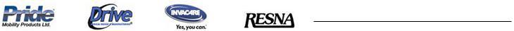 We carry products from Pride, Drive, Invacare, and Resna.