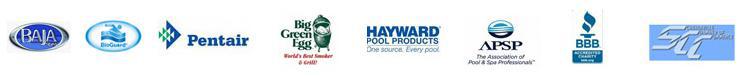We carry Baja, BioGuard, Pentair, Big Green Egg, Hayward, and SCC. We are accredited by the BBB and APSP.