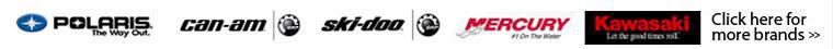 We carry products from Polaris, Can-Am, Ski-Doo, and Mercury.