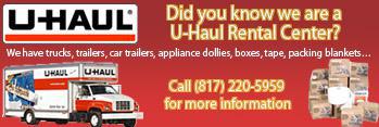 We are now a U-Haul Rental Center