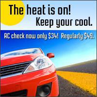 The heat is on! Keep your cool. AC check now only $34! Regularly $49.