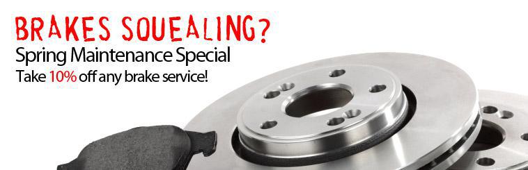 Take 10% off your brake service.