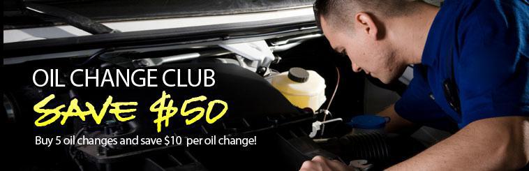 Click here to save $50 with Ross Tire and Service's Oil Change Club. Buy five oil changes and save $10 per oil change.