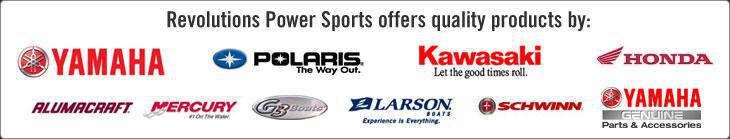 We proudly carry products from Yamaha, Polaris, Kawasaki, Honda, Alumacraft, Mercury, Larson, G3 Boats, Schwinn, and Yamaha Genuine Parts & Accessories.
