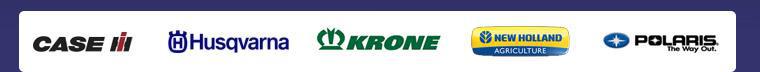 We carry Case, Husqvarna, Krone, New Holland, and Polaris products.