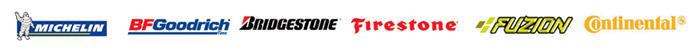 We carry products from Michelin, BFGoodrich, Bridgestone, Firestone, Fuzion, and Continental.