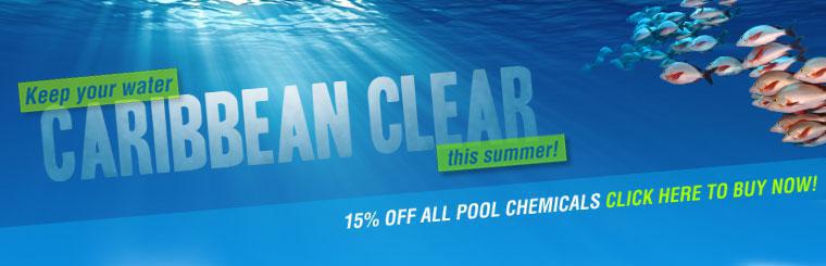 Take 15% off all pool chemicals.