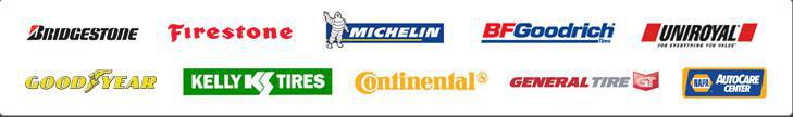 We carry great products from Bridgestone, Firestone, Michelin, BFGoodrich, Uniroyal, Goodyear, Kelly Tires, Continental, and General Tire. We are a NAPA AutoCare Center.