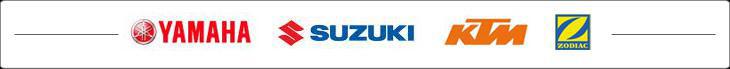 We offer great products by Yamaha, Suzuki, KTM, and Zodiac.