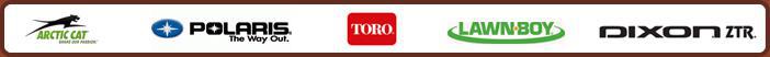We carry Artic Cat, Polaris, Toro, LawnBoy, Dixon, and other industry leaders.