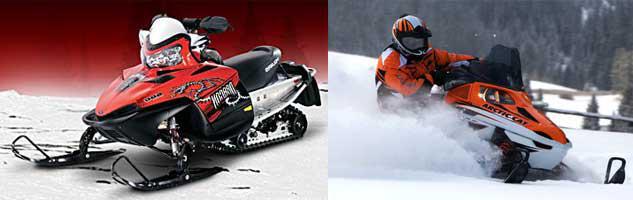 Polaris and Arctic Cat Snowmobiles