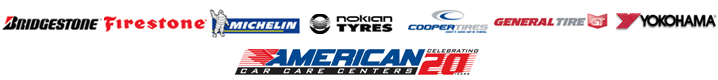 We carry Bridgestone, Firestone, Michelin, Nokian, Cooper, General, Yokohama, and American Car Care Center product.