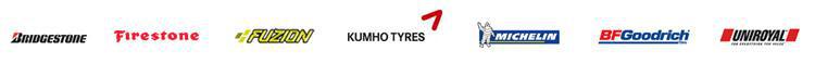 We proudly carry products from Bridgestone, Firestone, Fuzion, Kumho, Miichelin, BFGoodrich, Uniroyal.