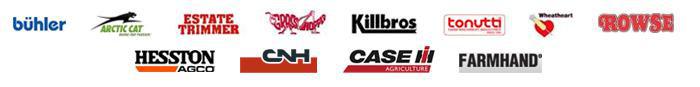 We carry Buhler, Arctic Cat, Estate Trimmer, Grasshopper, Killbros, Tonutti, Wheatheart, Rowse, Hesston, CNH, Case IH, and Farmhand products.