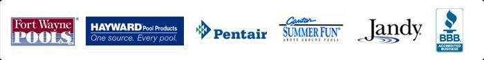 We carry products from Fort Wayne Pools, Hayward, Pentair, Cantar, and Jandy.
