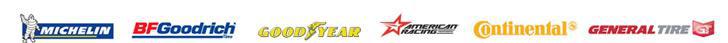 We carry products from Michelin, BFGoodrich, Goodyear, American Racing, Continental, and General Tire.