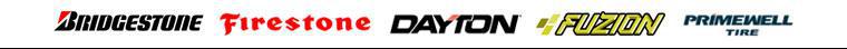 We proudly offer products from Bridgestone, Firestone, Dayton, Fuzion, and Primewell.