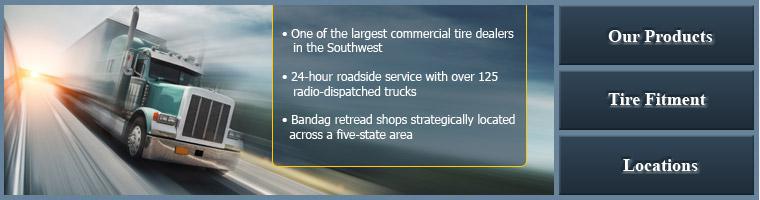 Redburn Tire Company is one of the largest commercial tire dealers in the Southwest. We have 24 hour roadside service with over 125 radio-dispatched trucks and we have Bandag retread shops strategically located across a five-state area.