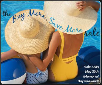 The Buy More, Save More Sale. Sale ends May 30th (Memorial Day weekend).