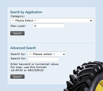 View Titan AG Tires on your specific application