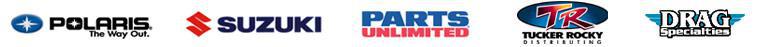 We offer products by Polaris, Suzuki, Parts Unlimited, Tucker Rocky, and Drag Specialties.