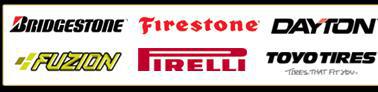 We carry products from Bridgestone, Firestone, Dayton, Fuzion, Pirelli, and Toyo Tires.