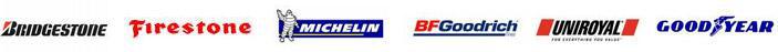 We carry products from Michelin, BFGoodrich, Uniroyal, Goodyear, Bridgestone, and Firestone.