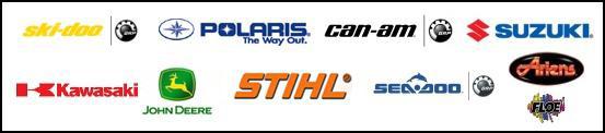 We proudly carry Ski-Doo, Polaris, Can-Am, Suzuki, Kawasaki, John Deere, Stihl, Sea-Doo, Ariens, Floe, and other industry leaders!